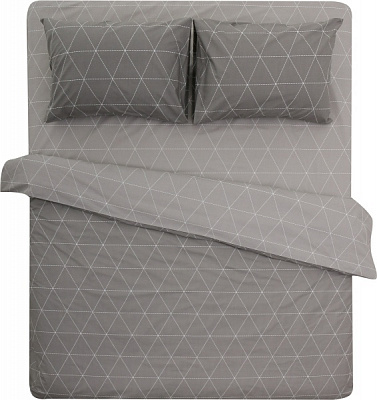 Комплект постільної білизни Rhomb 2 140 TC сірий La Nuit