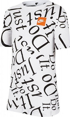 Футболка Nike B NSW TEE AOP JDIY CT2617-100 S білий