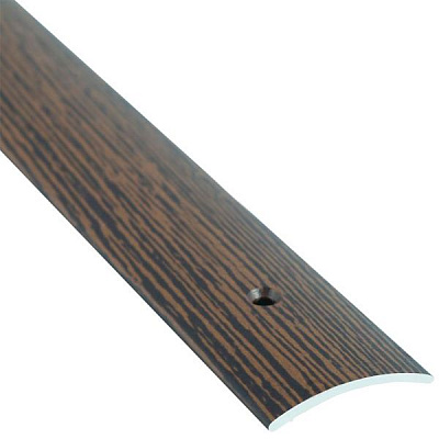 Поріжок алюмінієвий декорований Braz Line з отворами 30x2700 мм венге світлий