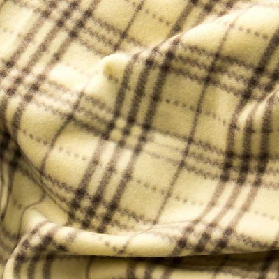 Плед флисовый Underprice Клетка бежевый 150x180 см 50938550