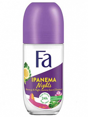 Антиперспирант для женщин Fa Ритмы Бразилии Ipanema Nights 0% солей алюмінію 50 мл