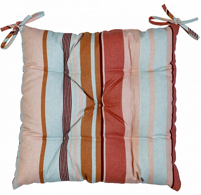 Подушка на стул Джульета 40х40 полоска Прованс