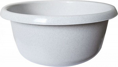 Миска кругла пластикова біла 5 л