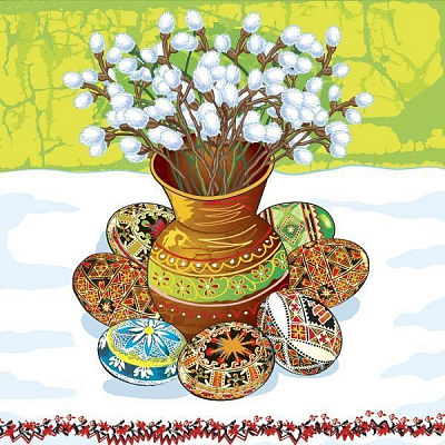 Салфетки столовые Luxy Вербовый букет 33х33 см 20 шт.