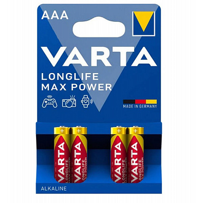 Батарейка Varta Longlife Max Power AAA (R03, 286) 4 шт. (04703101404) 