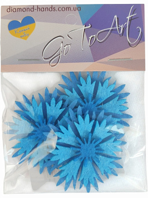 Декоративное изделие GoToArt из фетра Василек 4,5 см 3 шт. голубой