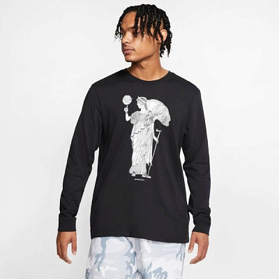 Футболка с длинным рукавом Nike M NK DRY TEE BBALL HBR LS CD1106-010 L черный