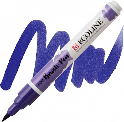 Маркер акварельний Ecoline Talens Brushpen 507 11505070 ультрамарин фіолетовий