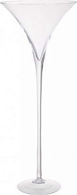 Ваза стеклянная прозрачная Мартинка 90х35 см Wrzesniak Glassworks