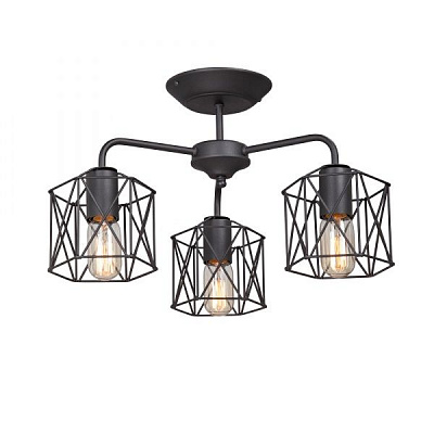 Люстра потолочная Vitaluce 3x40 Вт E27 черный V4382-1/3PL 