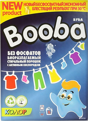 Стиральный порошок для машинной и ручной стирки Booba Колор 0,35 кг 