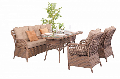 Комплект мебели Эдвард прямой коричневый