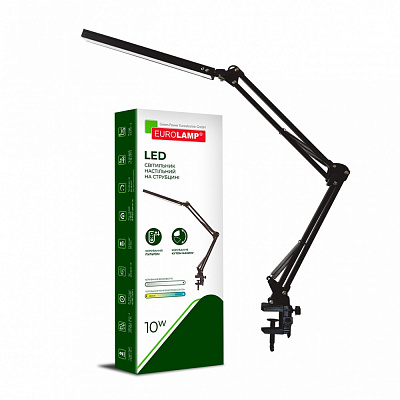 Настільна лампа офісна Eurolamp чорний LED-TLS-10W(black)