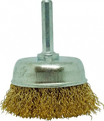 Щетка Чашка гофрированная латунована 50 мм, 0.3 мм Зенит 36201050