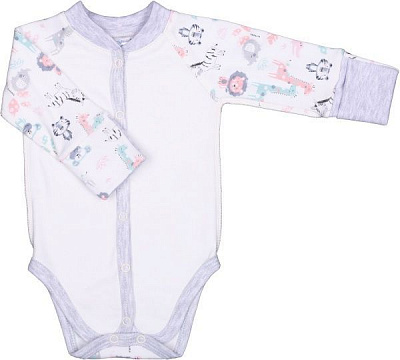 Боді дитяче унісекс Baby Veres Crazy Zoo р.56 м'ятний-2
