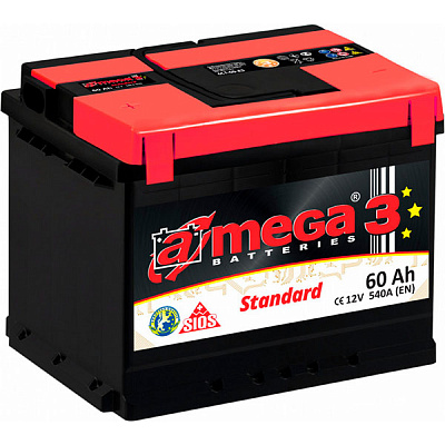 Акумулятор автомобільний A-MEGA Standart 60А 12 B «+» праворуч