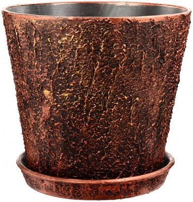 Горщик керамічний Євро №5 Павутина круглий антична бронза