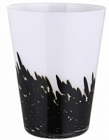 Ваза стеклянная Wrzesniak Glassworks Confetti опал 24 см черный 