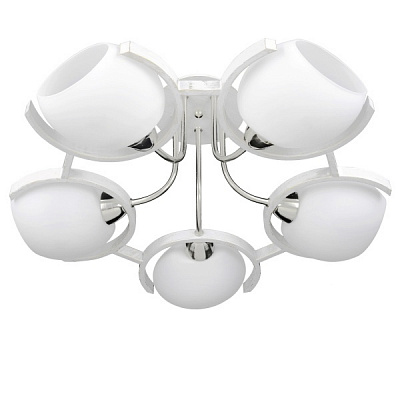 Люстра стельова Victoria Lighting 5x40 Вт E14 молочний Odeon/PL5 milk