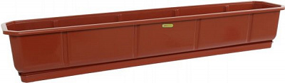 Ящик балконний Алеана Дама прямокутний 18л теракот (112410)