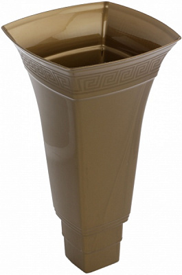 Корпус вази Lamela для цветов квадратний 8,7л темно-золотий