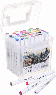 Набір двосторонніх маркерів Touch mark 48 кольорів різнокольоровий
