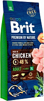 Корм Brit Premium Едалт XL для дорослих собак гигантських порід, з куркою, 3 кг,