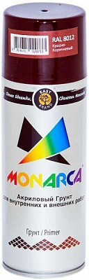 Грунт MONARCA аэрозольный RAL 8012 красно-коричневый глянец 520 мл 270 г