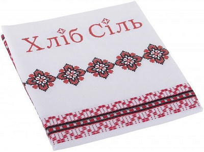 Рушник «Хліб Сіль» 634-18/00 33x150 см червоний