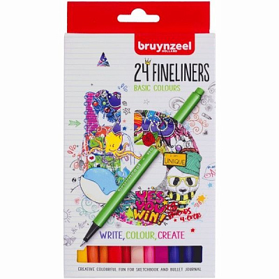 Набор линеров Bruynzeel Fineliner 24 цвета 