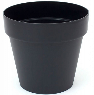 Горщик пластиковий Prosperplast Cube круглий 12л антрацит (76952-433)