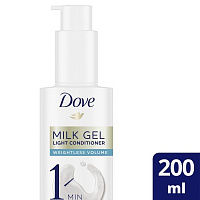 Кондиціонер-гель Dove 1 Minute Milk Gel Невагомий об’єм молочний 200 мл