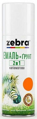 Эмаль аэрозольная ZEBRA серия Акварель 860 2в1 оранжевый полумат 400 мл