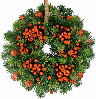 Венок праздничный Новогодний праздник d300 мм 1686 