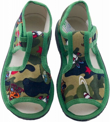 Тапочки для мальчиков Экотапок р.27 зеленый 1075 