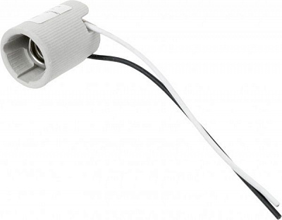 Патрон электрический  ЕМТ с проводом E14 керамика белый 22-0103