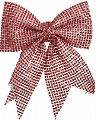 Набір новорічного декору Бант святковий 2 шт. 12x14 см червоний