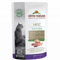 Консерва Almo Nature HFC Natural Cat Adult Chicken breast Duck fillet Wet 55 г