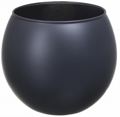 Ваза стеклянная Soft шар 15 см серая 