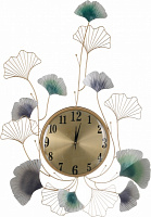 Часы настенные металлический 64х84 см с цветами