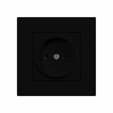 Розетка без заземлення Gunsan Eqona чорний 01 40 34 00 100 113