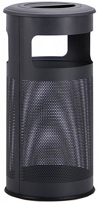 Урна Мадрид черная 35 л серый