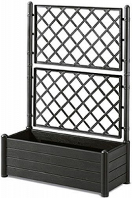 Вазон пластиковый Stefanplast Italia прямоугольный 80л антрацит (80116) 