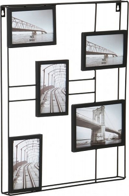 Коллаж черный на 5 фото 10x15/18x13 см 