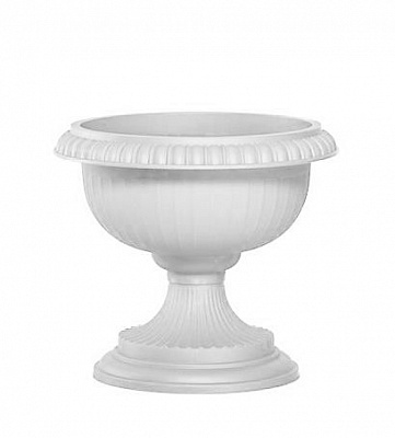 Горщик пластиковий Sanja IPPI Пехар низький 32 см круглий 10л білий