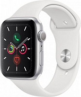 Смарт-часы Apple Watch Series 5 GPS 44mm Silver Aluminium Case with White Sport Band (MWVD2UL/A)