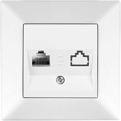 Розетка Viko Meridian rj45 cat5e белая