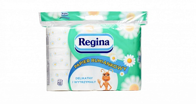 Туалетная бумага Regina Camomile FSC трехслойная 12 шт.