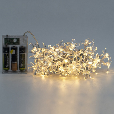 Декоративная гирлянда Altalusse (INL-2708B-40 Warm) встроенный светодиод (LED) 40 ламп 6 м 