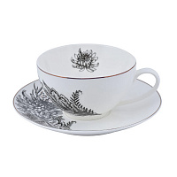 Чашка с блюдцем Charm Floral Black 410 мл A0530-CS410-C Astera